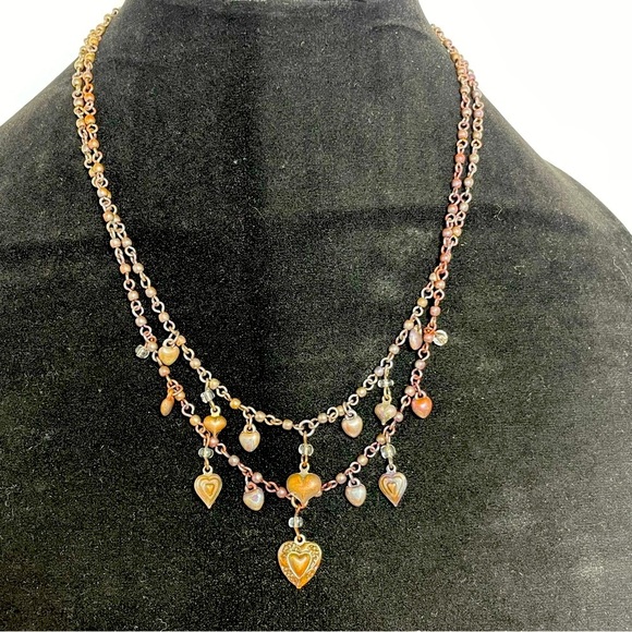 Glam Goth Heart Charm Necklace - Picture 6 of 7